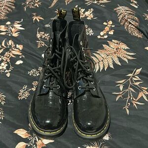 Doc marten patent croc boots